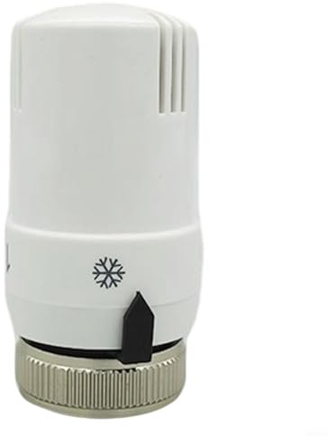 Thermostatventil für Heizkörper, Regelventil mit M30 x 1.5 Gewinde, Kunststoff Temperaturregler für Wasserheizung, mit Temperatursperre, Weiß