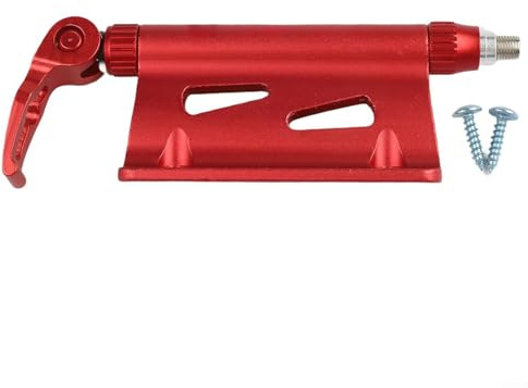 Supporto per forcella anteriore per bicicletta, in lega di alluminio CNC, con sgancio rapido, per mountain bike e bici da strada, staffa di sicurezza per esposizione interna o trasporto, rosso/nero