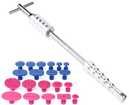 Qiilu Hail Removal T Bar Slide Hammer Glue Puller Tabs Car Body PDR Tools