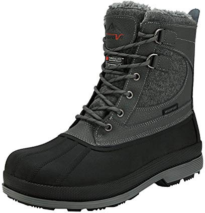 NORTIV 8 Bottes de Neige pour Hommes Imperméables | Botte Hiver Chaudes Légère Antiderapante et Durable, Système de maintien au chaud