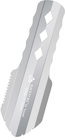 NACETURE Ultralätt backpacking murslev aluminiumspade liten potta multiverktyg med längre handtag design nödvändig för vandring, camping och överlevnadsväskor (silver)
