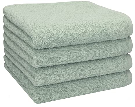 Betz Handtuch 4er Pack Handtücher Set Berlin Größe 50x100 cm 100% Baumwolle - gut trocknend, leichte Qualität - ideal für Sport, Strand, Reisen Farbe Jade Grün