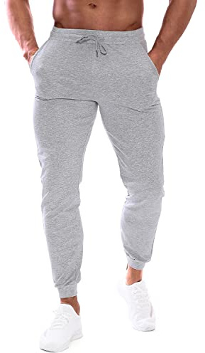 HOOD CREW Pantalones de Chándal de Gimnasio para Hombre Joggers Deporte Pantalones para Correr con Bolsillos