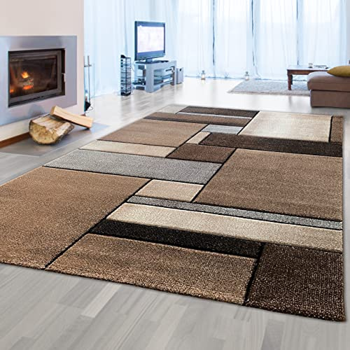 Matta dröm elegant vardagsrumsmatta med modern klassisk design | lätt att rengöra | beige, 200 x 290 cm