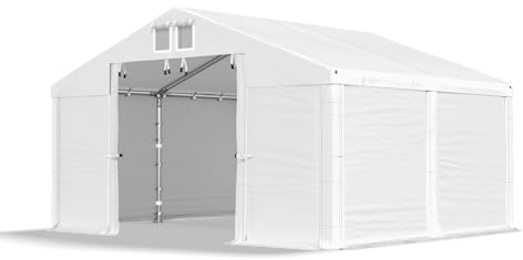 DAS COMPANY Lagerzelt 3x4m wasserdicht weiß Zelt 560g/m² PVC Plane hochwertig Zelthalle Summer SD - Faltpavillon - Gartenpavillon - Pavillon - Lagerhallen - Gartenhaus - Zeltgarage - Garagenzelt