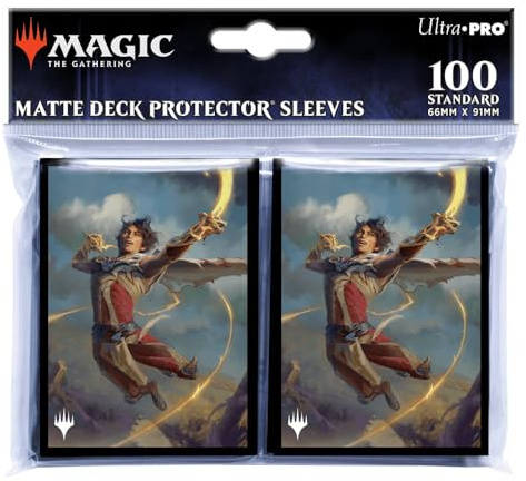 Ultra Pro - MTG Wilds of Eldraine Kellan, The FAE-Blooded (Adventure Frame) Standard Deck Protector Sleeves (100ct) Protect MTG Cards from Scuffs & Scratches, Safely Store Collectible Cards