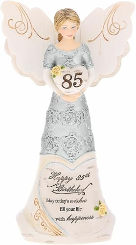 Pavilion Gift Company - Happy 85th Birthday - 6 Angel Figurine Religious Best Friend Bestie BFF God Jesus Lover Christian Christ Gift Present