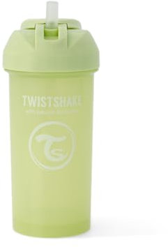 Twistshake Baby-Schnabeltasse mit Strohhalm - 360ml | Auslaufsichere Baby-Wasserflaschen | Auslaufsichere Schnabeltasse für Kleinkinder | BPA-freie | Trainings-Schnabeltasse für Kinder | Kaktusgrün