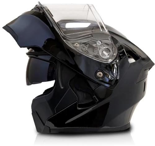 Motorradhelm Klapphelm Motorrad Integralhelm Für Damen Herren Mit Doppelvisier Modularer Motocross Helm Sturzhelm DOT/ECE Zertifiziert Flip Vollvisierhelm Für Erwachsene 6,XL:61-62CM