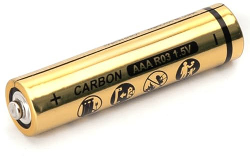 Set di 12 batterie AAA al carbonio-zinco da 1,5 V Dispositivi che richiedono una tensione costante e duratura. Ideale per telecomandi, orologi e giocattoli.
