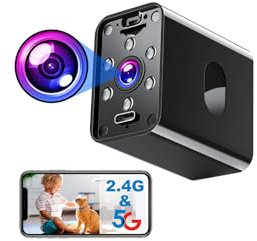 PHLIPESAM Mini Kamera 1080P, Mini Überwachungskamera mit Bewegungserkennung, 160° Weitwinkel & Nachtsicht, Kleine Kamera mit Aufnahmefunktion, USB Kamera für Innen, Büro, Geschäft & Zuhause