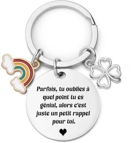 YISCOKO Cadeaux pour femmes, porte-clés femme en acier inoxydable, cadeau d'anniversaire, cadeau pour petite amie, meilleure amie, sœur, collègue ou camarade de classe.