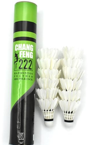 Générique Volants De Badminton, Lot de 12 Balles Volants Badminton Plume Canard, Tête Mousse Haute Densité, Stabilité Améliorée, pour Les Débutants Les Familles, Accessoires De Sport