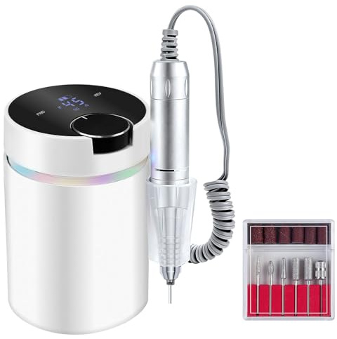 Strumento ricaricabile per unghie, lucidatore per unghie velocità da 45.000 giri/min, per smerigliatrice elettrica per manicure qualità da salone
