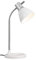 BRILLIANT Lampe Jan Tischleuchte silber/weiß | 1x A60, E27, 40W, geeignet für Normallampen (nicht enthalten) | Mit Druckschalter am Kopf