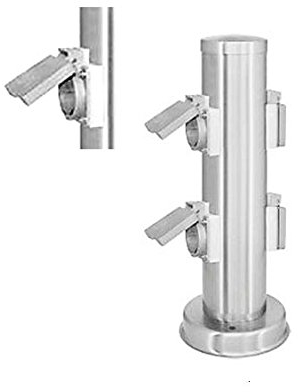 Nordlux Steckdosensäule Energiesäule Edelstahl 4-Fach