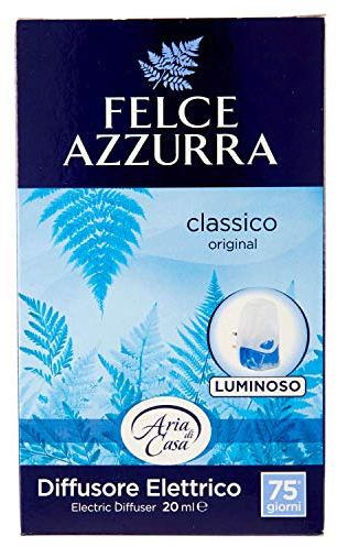 Felce Azzurra - Diffusore Elettrico Classico, Profumatore per Ambienti Luminoso e Fragranza Regolabile, Diffusore Profumo Ambiente per Atmosfera Soffusa a Lungo (75 Giorni), Diffusori Profumatori 20ml
