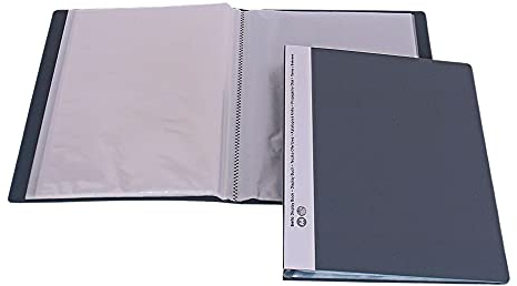 10x Sichtbuch mit 10/20 / 30/40 Sichthüllen in versch. Farben, Präsentationsmappe mit Klarsicht-Hüllen, Sichthüllenbuch, Portfoliomappe, Angebotsmappe (grau, 10 Hüllen)