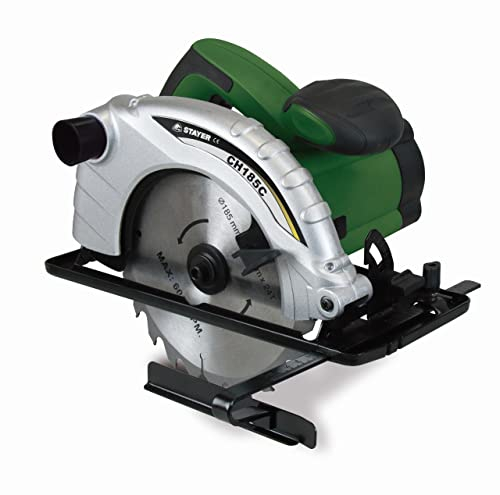 Sierra circular de 1300W, con guía lateral y Rácor de aspiración, CH 185 C