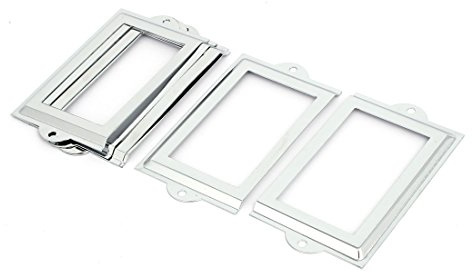 sourcingmap® Office file box 105 mm x 60 mm etikett etikett hållare ramar silverton 6 st