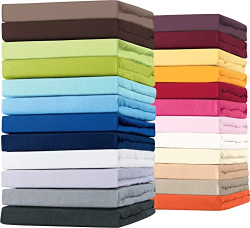 Erwin Müller Baby-Spannbettlaken Murnau Single-Jersey - Taupe Größe 40x90 cm - hautfreundlich, atmungsaktiv, bügelfrei, strapazierstark