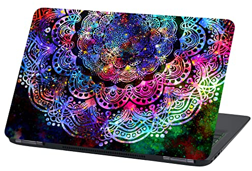 Laptop Folie Cover Abstrakt Klebefolie Notebook Aufkleber Schutzhülle selbstklebend Vinyl Skin Sticker (LP68 Mandala, 17 Zoll)