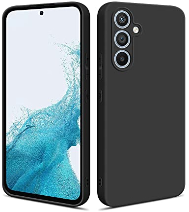 HSP Hülle für Samsung Galaxy A54 5G [Staubabweisend] Handyhülle | Premium TPU Silikon Case Schutzhülle | Kratzfest Stoßfest Fallschutz | Kameraschutz Displayschutz | Passgenau Dünn Matt | Schwarz