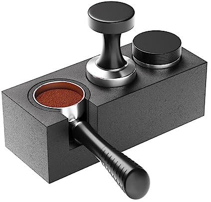 Bemodst Tamper, set di macinacaffè base, stazione di compattazione espresso, manomissione espresso, adatto per utensili da manomissione da 51 a 58 mm, strumenti per caffè espresso. (nero)