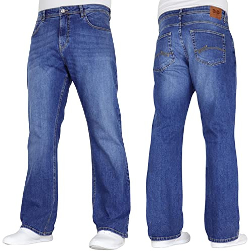 Crosshatch Mens Stretch Boot Cut Leg Flared Classic Retro Denim Jeasn by JeanBase