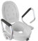 Sanitec Erwachsener WC-Aufzug mit Armlehnen (15 cm hoch), Toilettenerhöhung für Erwachsene mit Griffen, WC mit Deckel, WC-Sitzerhöhung, WC-Sitz, Adapter für ältere Toiletten, Toilettenerhöhung, Weiß