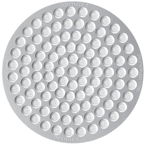 Normcore Pantalla de disco de 58,5 mm, grosor de 0,8 mm, pantalla de ducha inferior, filtro de metal reutilizable para cesta de portafiltro de 58 mm, acero inoxidable 316