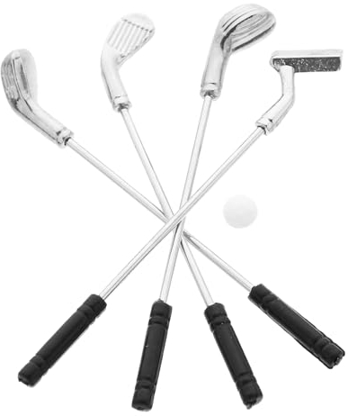 Abaodam Golfer Figur 2 Sätze Miniaturspielzeug Puppenhauszubehör 1:12 Puppenhaus-Miniatur Minigolf Holzspielzeug Für Kinder Kindergeschenke Mini-House-Clubs Mini Clubs Dribbeln Modell