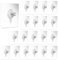 DIAONIAN 20Pcs Ganchos Adhesivos para Pared,Cuelga Cuadros Sin Clavos,Ganchos Autoadhesivos Ultrafuertes,Colgar Marcos De Fotos sin Perforaciones,para Marcos,Metal,Vidrio,Espejos(Versión reforzada)