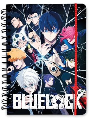 Grupo Erik Blue Lock Quaderno Appunti A5 con Anelli | Diario Personale | Taccuino Bullet Journal, Tasca Interna, Copertina Rigida, Scuola, 180 Pagine