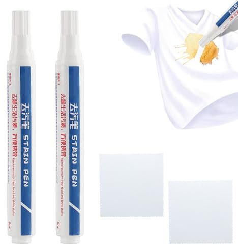 Ropa Stain Remover Pen Lápiz Quitamanchas Lápiz Quita Manchas Quitamanchas Rotulador Portátil Quita Manchas para Ropa con Paño de Limpieza Quita Rápidamente las Manchas de Aceite Sangre Vino Tinto