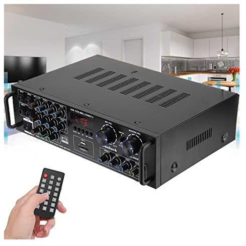 Amplificatore Audio, 200. 0W 5CH. Casa HiFi. Amplificatore Digitale Bluetooth 5.0 Audio Power Audio Amplificatore Amplificatore Stereo Karaoke AMP Subwoofer AV-6060BT.