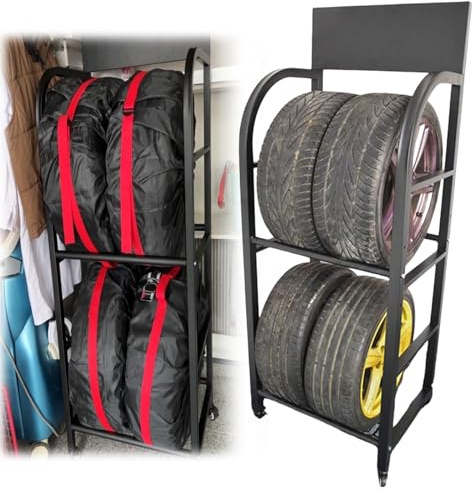 Supporto per Pneumatici stagionali da Garage, Grande Supporto per Ruota di scorta per Auto, per Ruote di Camper/rimorchi/SUV, Supporto per Cerchi di Pneumatici