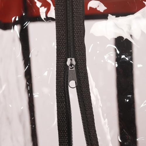 Cubierta impermeable de plástico PVC para carro de camping y cochecito, resistente al viento y al polvo, protector de lluvia con cremalleras dobles para un fácil uso en carritos al aire libre