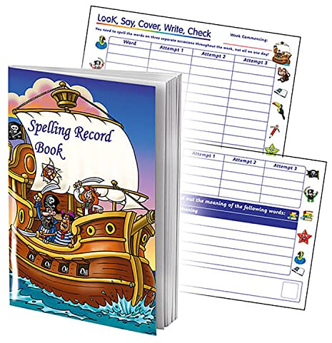 1 Pirate Themed School Spelling Record Book A5 Primary Teaching Services