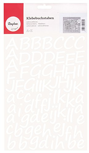 Rayher Hobby 38922000 självhäftande bokstäver block, stor, 5 cm, DIN A4, självhäftande