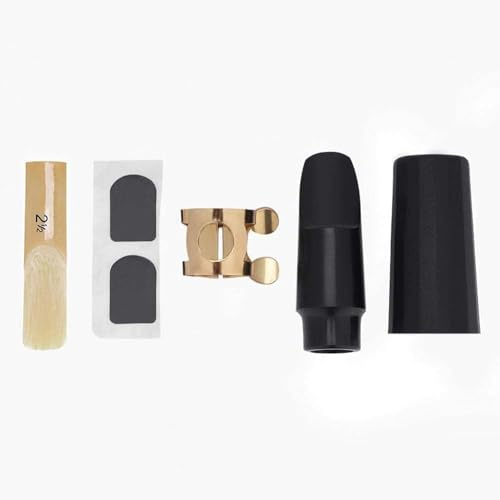 Set di bocchini per sassofono soprano in ABS con cappuccio e imbottitura – Accessori per sax professionale, bocchino sax soprano, bocchini per sassofono, bocchino per sax, accessori strumenti musicali