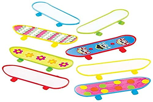 Baker Ross FE338 Mini-Skateboards zum Selbstgestalten, 8 Stück
