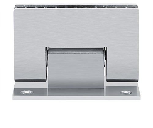 Greensen Industrielles Edelstahl Scharnier für Glastür, 90 Grad, Automatisches Türscharnier, 8-10mm Glas, Duschtürscharnier mit Schrauben, Glastürschrank, Poliert, Silber