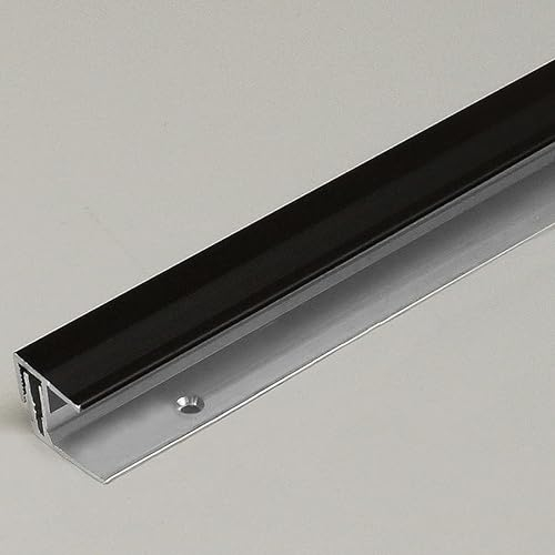 Profilo di finitura, alluminio, bronzo chiaro, larghezza 21,5 mm, lunghezza 900 mm, sistema forato/clic, profilo di chiusura a clic, 1 pezzo