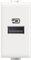 Bticino AM4191A Caricatore USB con un ingresso tipo A, da installare nella placca Matix, per ricaricare un dispositivo elettronico fino a 15W, 1 posto, bianco