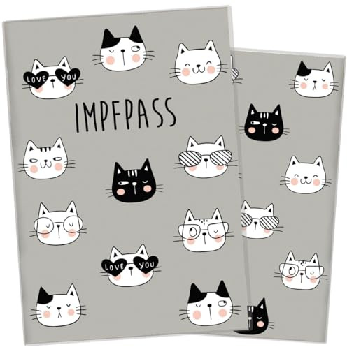 Funda para cartilla de vacunación para animales, personalizable para tu gato, idea de regalo para dueños de mascotas, funda protectora para perros