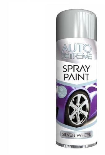 Elito Home & Garden® White Gloss Spray Paint 400ml | Professional Quality | Ideal and Perfect Finish for Cars, Bikes, Vans, Metal and Wood (Silver Wheel Spray Paint, 250 ml)