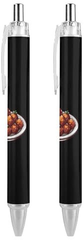 Penna a sfera svedese con polpette svedesi, penna a sfera retrattile, penne a sfera retrattili, penne da ufficio, penne da lavoro, articoli di cancelleria, 2 pezzi