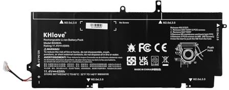 KHlove 45Wh BG06XL Batteria per HP EliteBook Folio 1040 G3 Series 804175-1B1 804175-1C1 804175-181 805096-001 805096-005 BG06045XL HSTNN-IB6Z HSTNN-Q99C Notebook Battery 11,4V