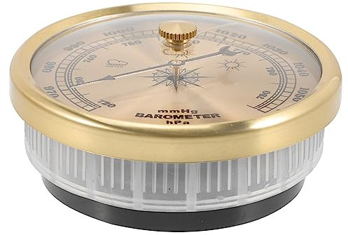 Yardwe Baromètre Anéroïde Mural Ajustable Multifonctionnel pour Prédiction Météorologique à Usage Domestique